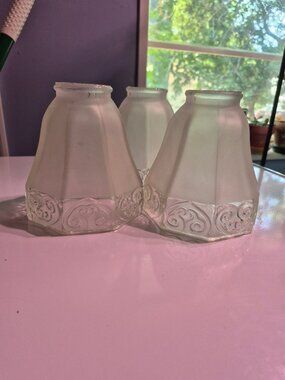 3 globes for hanging light fixtures.